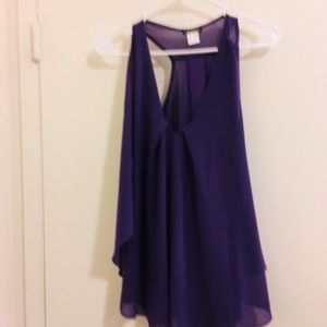 Venus Purple racerback flowy Sz L